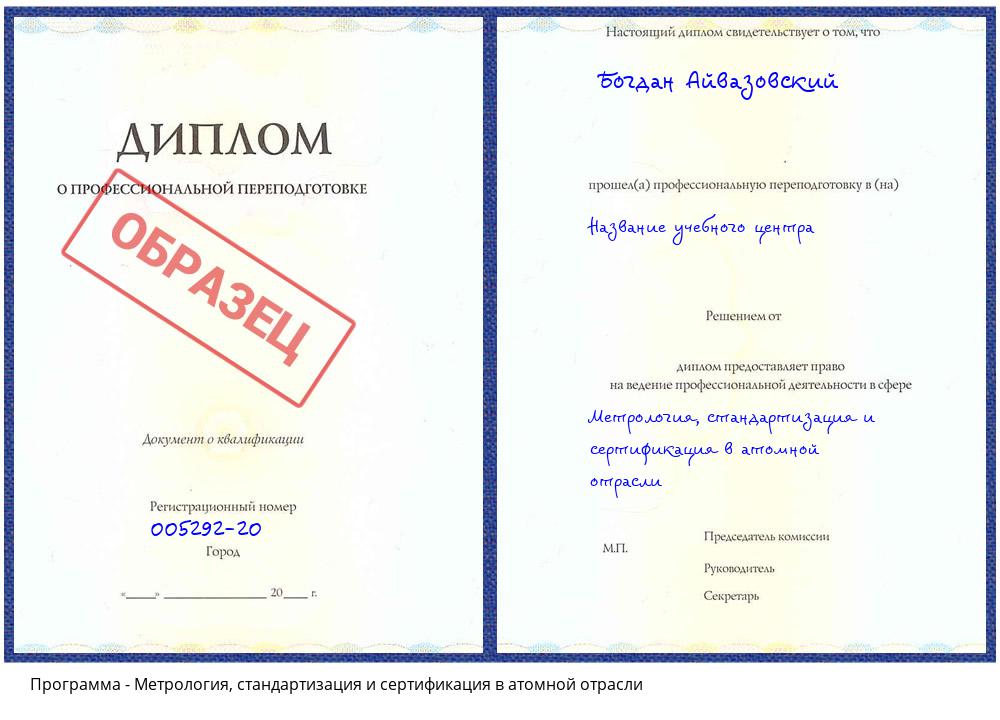 Метрология, стандартизация и сертификация в атомной отрасли Черкесск