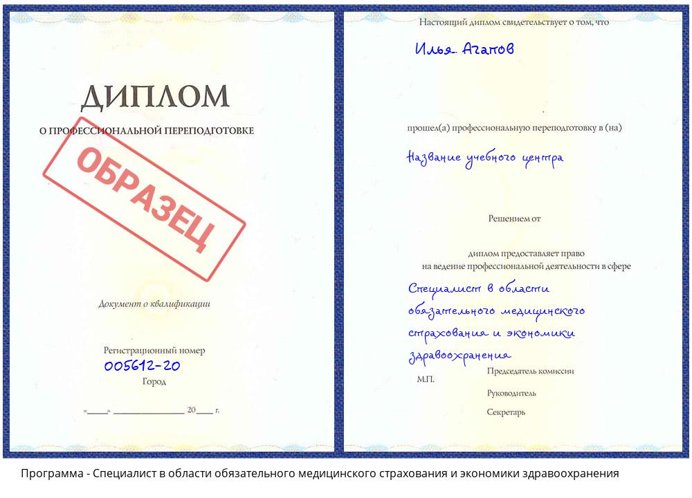 Специалист в области обязательного медицинского страхования и экономики здравоохранения Черкесск